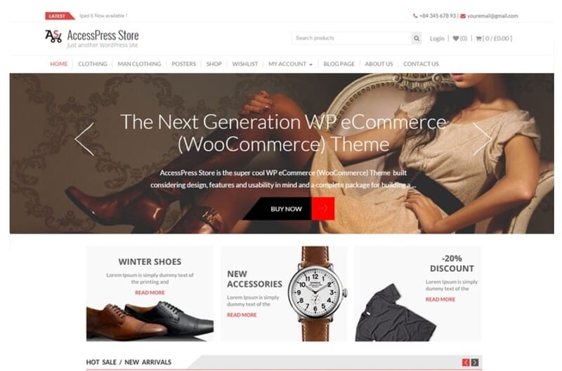 tema para woocommerce accespress store