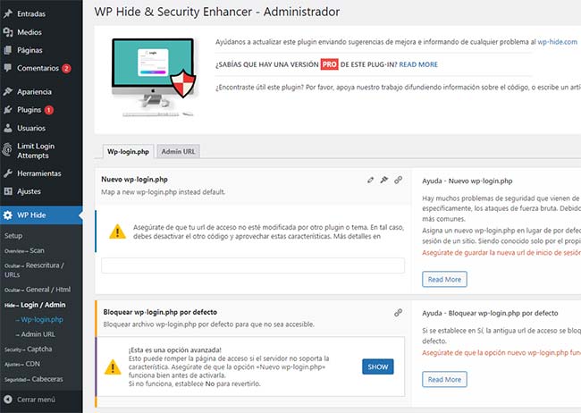 WP Hide Security para proteger tu WordPress【Seguridad Web】