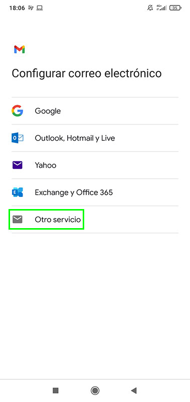 GMail Otro Servicio