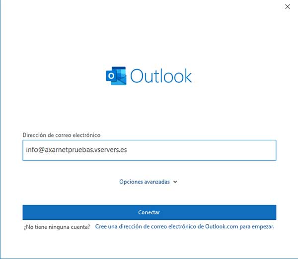 Outlook añadir email