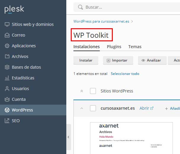 wordpress-toolkit-plesk